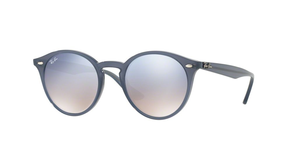 Ray-Ban RB2180 Progressive Prescription Sunglasses RB2180-62327B-49 - Lens Diameter 49 mm, Frame Color Opal Dark Azure