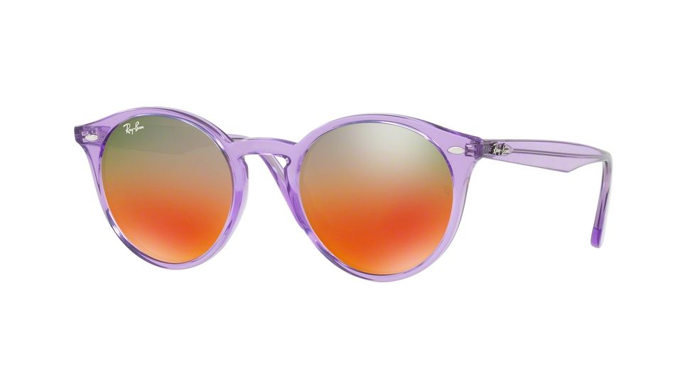 Ray-Ban RB2180 Progressive Prescription Sunglasses RB2180-6280A8-51 - Lens Diameter 51 mm, Frame Color Shiny Violet