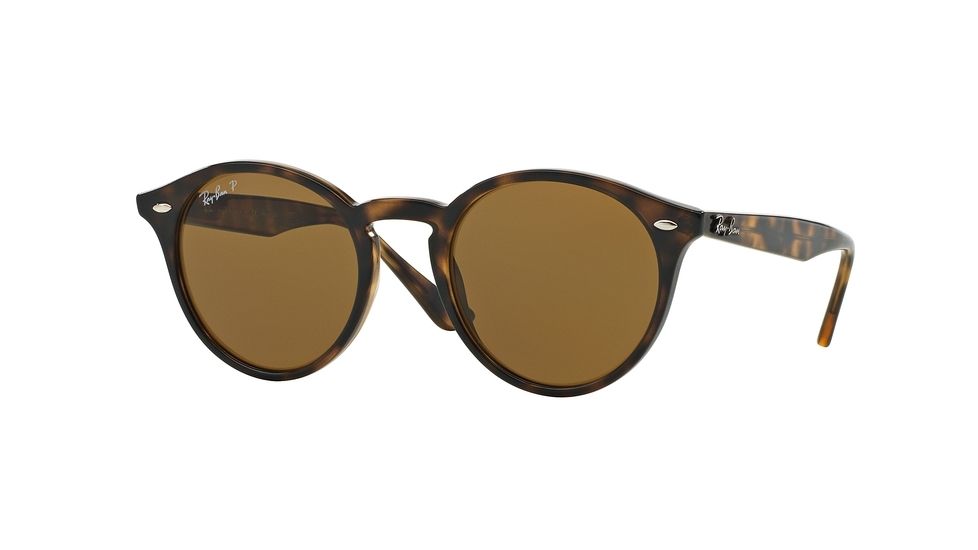 Ray-Ban RB2180 Progressive Prescription Sunglasses RB2180-710-83-49 - Lens Diameter 49 mm, Frame Color Shiny Dark Havana