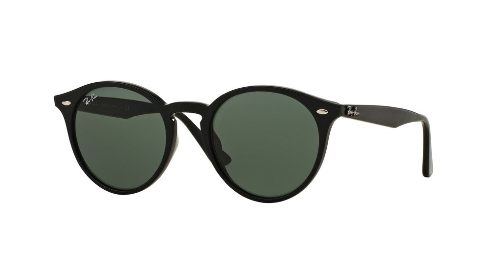 Ray-Ban RB2180F Sunglasses 601/71-49 - Black Frame, Green Lenses