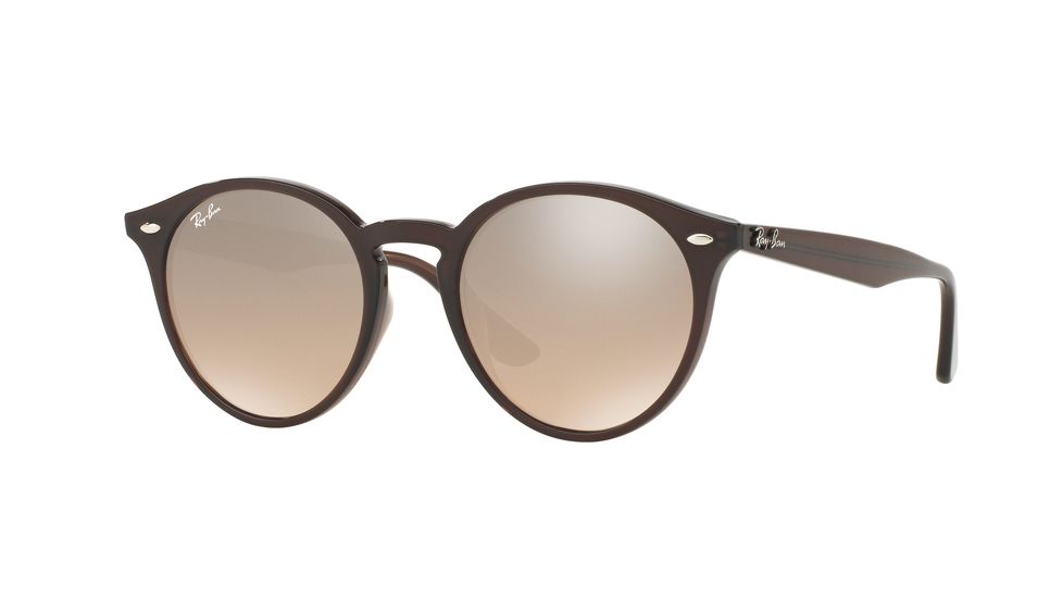Ray-Ban RB2180F Sunglasses 62313D-49 - Opal Brown Frame, Camel Gradient Mirror Lenses