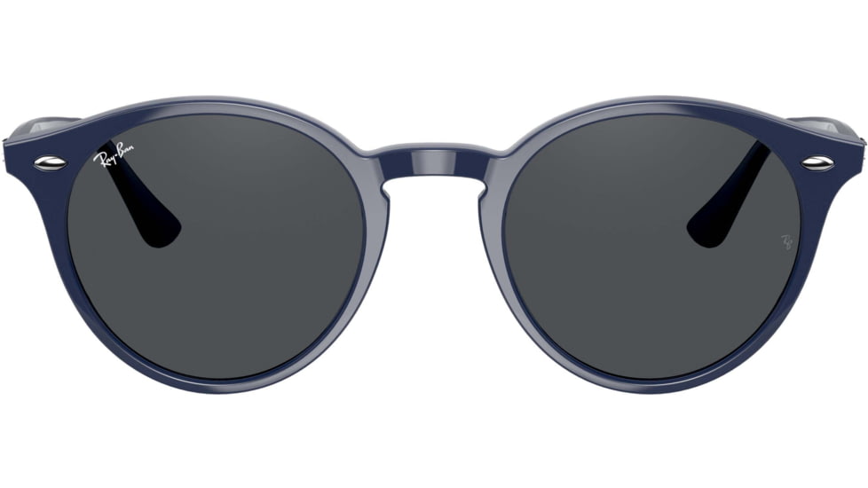 Ray-Ban RB2180F Sunglasses - Womens, Dark Grey Lenses, Blue, 49, RB2180F-657687-49