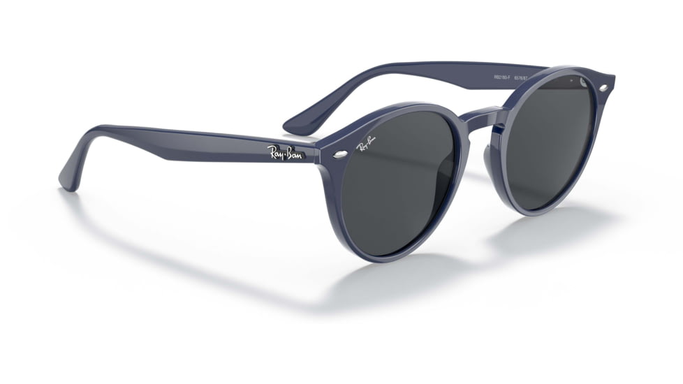 Ray-Ban RB2180F Sunglasses - Womens, Dark Grey Lenses, Blue, 49, RB2180F-657687-49