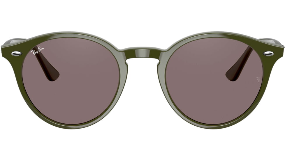 Ray-Ban RB2180F Sunglasses - Womens, Violet Lenses, Military Green, 49, RB2180F-65757N-49