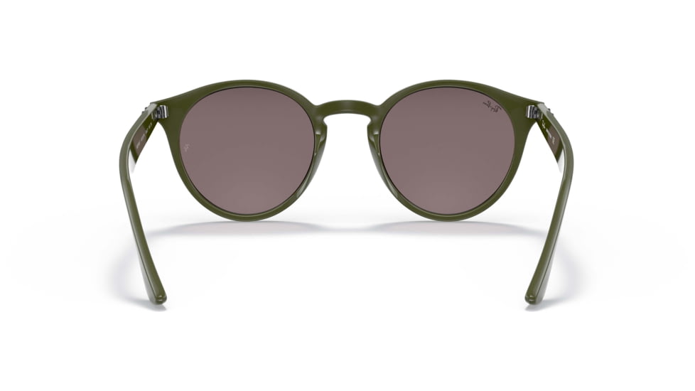 Ray-Ban RB2180F Sunglasses - Womens, Violet Lenses, Military Green, 49, RB2180F-65757N-49
