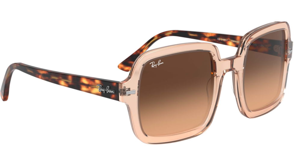 Ray-Ban RB2188F Sunglasses, Transparent Light Brown, 53, RB2188F-130143-53