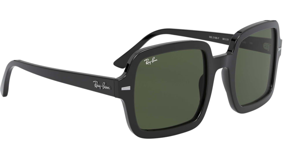 Ray-Ban RB2188F Sunglasses, Black, G-15 Green, 53, RB2188F-901-31-53
