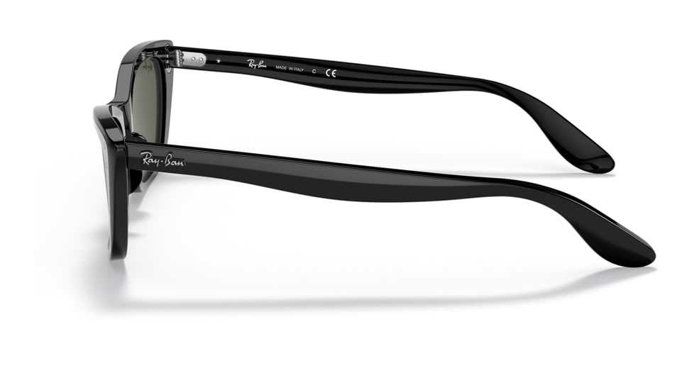 Ray-Ban RB2299 Lady Burbank Sunglasses - Womens, Black Frame, Green Lens, 55, RB2299-901-31-55