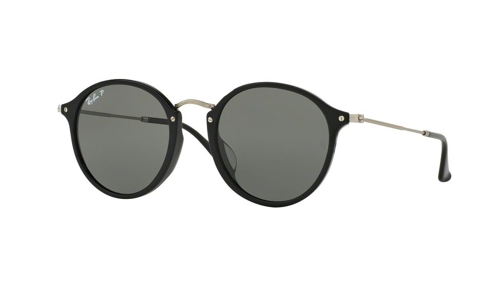Ray-Ban RB2447F Sunglasses 901/58-52 - Black Frame, Green Polarized Lenses
