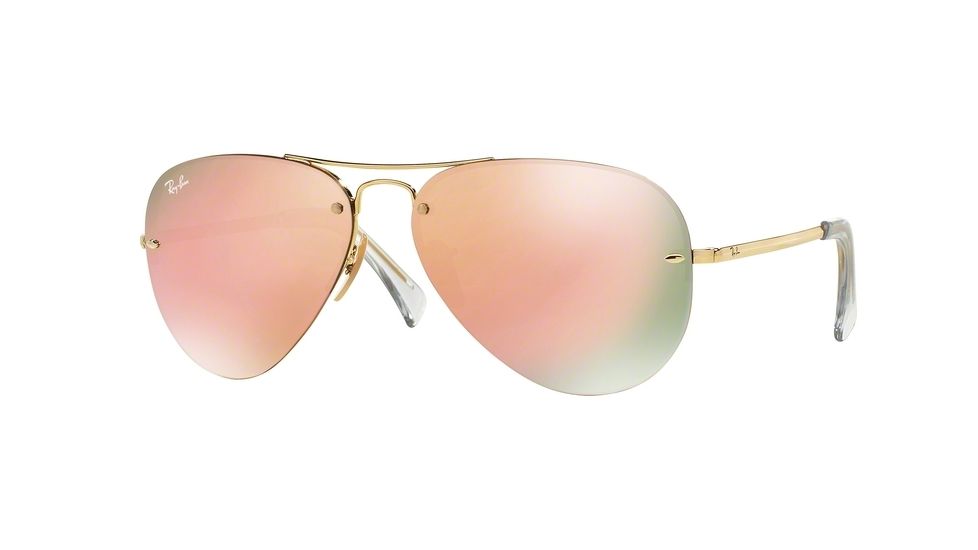 Ray-Ban RB3449 Progressive Prescription Sunglasses RB3449-001-2Y-59 - Lens Diameter 59 mm, Frame Color Gold