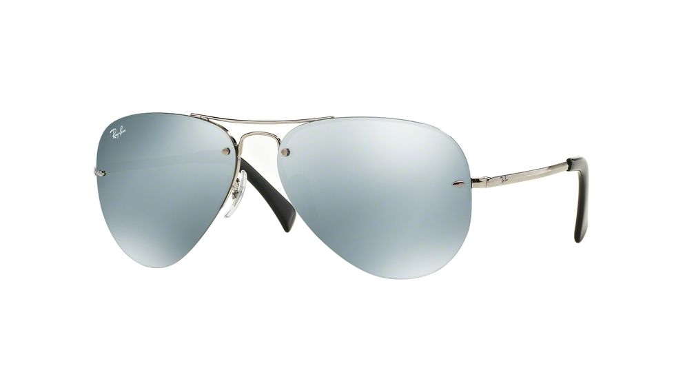 Ray-Ban RB3449 Progressive Prescription Sunglasses RB3449-003-30-59 - Lens Diameter 59 mm, Frame Color Silver