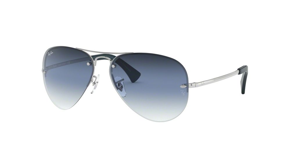 Ray-Ban RB3449 Progressive Prescription Sunglasses RB3449-91290S-59 - Lens Diameter 59 mm, Frame Color Silver