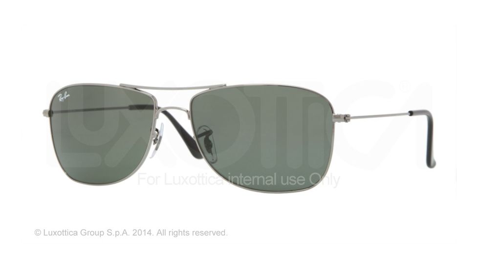 Ray-Ban RB3477 Sunglasses 004-59 - Gunmetal Frame, Crystal Green Lenses