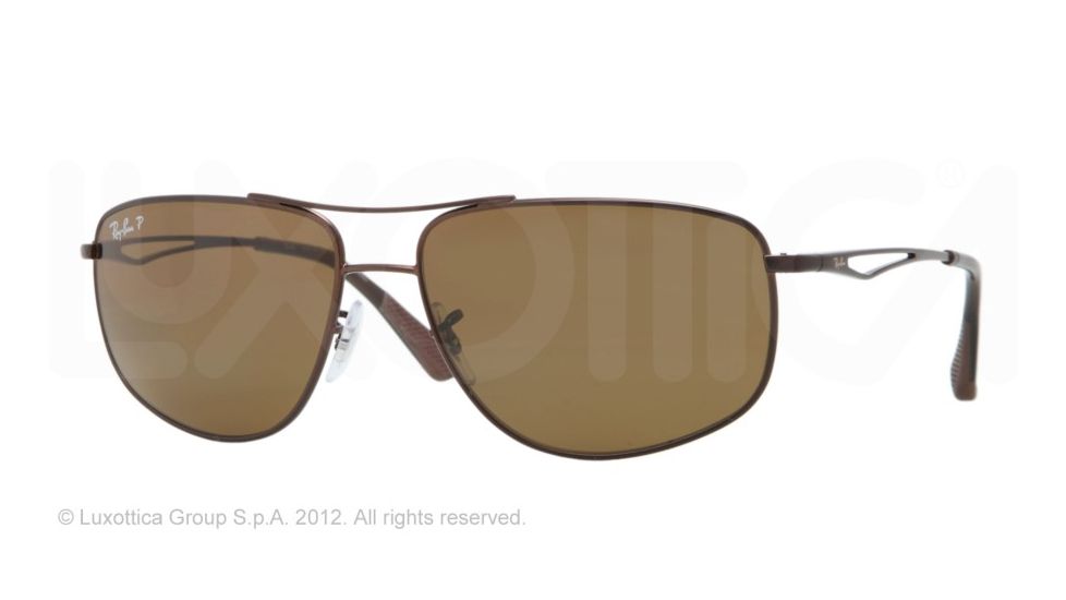 Ray-Ban RB3490 Bifocal Prescription Sunglasses RB3490-012-83-62 - Lens Diameter 62 mm, Frame Color Matte Brown