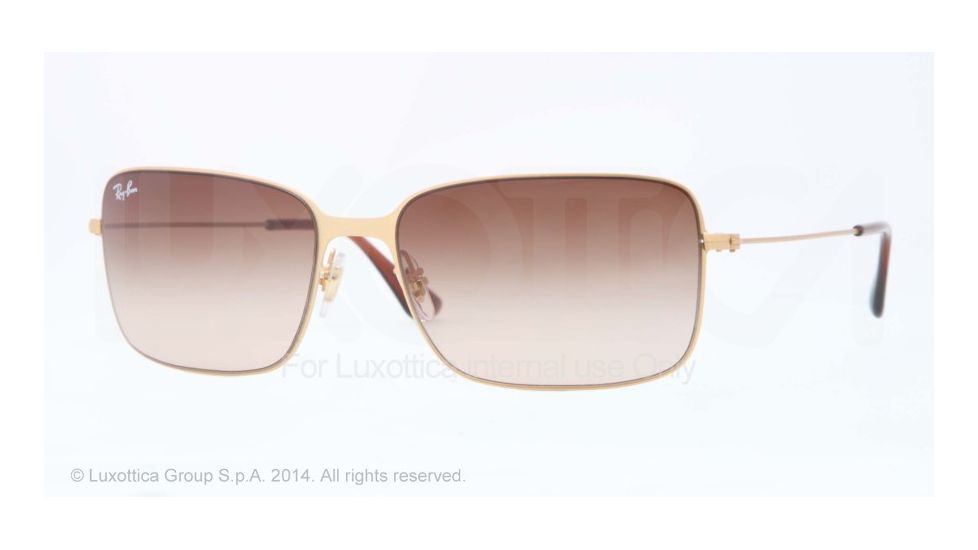 Ray-Ban RB3514 Single Vision Prescription Sunglasses RB3514-149-13-58 - Lens Diameter 58 mm, Frame Color Sad Demi Glos Gold