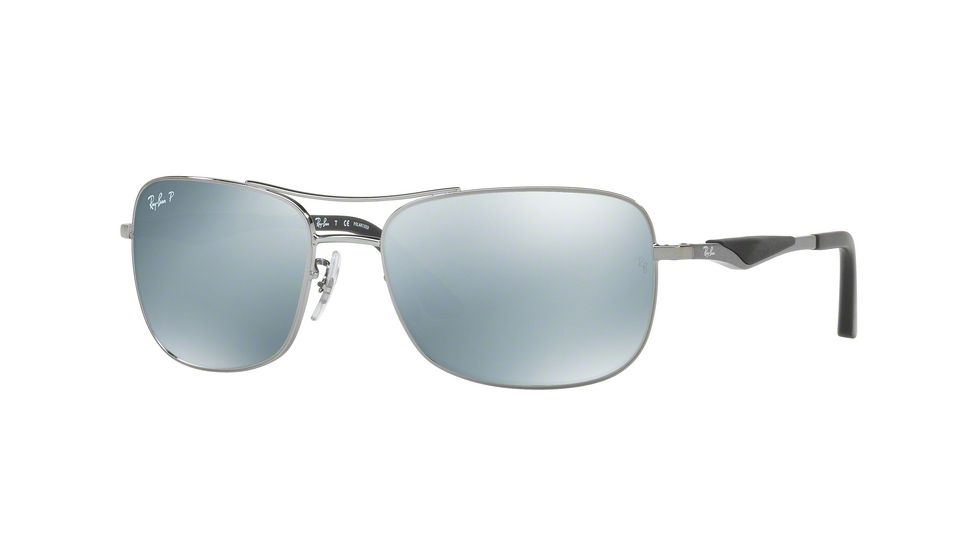 Ray-Ban RB3515 Progressive Prescription Sunglasses RB3515-004-Y4-61 - Lens Diameter 61 mm, Frame Color Gunmetal