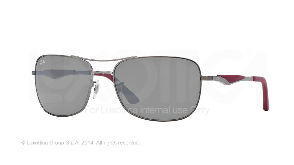 Ray-Ban RB3515 Progressive Prescription Sunglasses RB3515-029-6G-58 - Lens Diameter 58 mm, Frame Color Matte Gunmetal