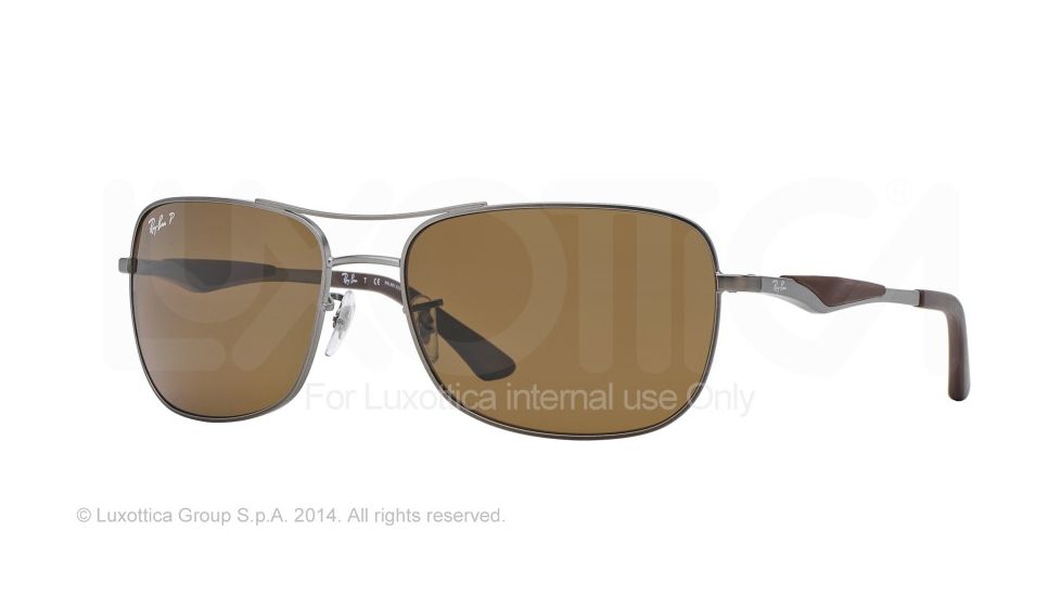 Ray-Ban RB3515 Progressive Prescription Sunglasses RB3515-029-83-58 - Lens Diameter 58 mm, Frame Color Matte Gunmetal