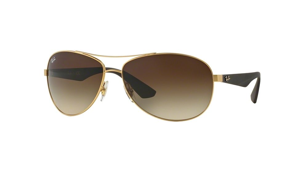 Ray-Ban RB3526 Progressive Prescription Sunglasses RB3526-112-13-63 - Lens Diameter 63 mm, Frame Color Matte Gold
