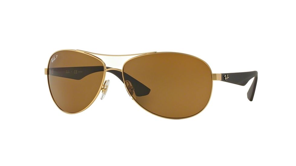 Ray-Ban RB3526 Progressive Prescription Sunglasses RB3526-112-83-63 - Lens Diameter 63 mm, Frame Color Matte Gold