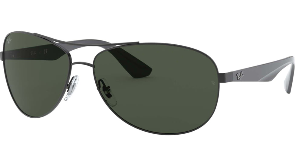 Ray-Ban RB3527 Sunglasses 006/71-61 - Matte Black Frame, Grey Green Lenses