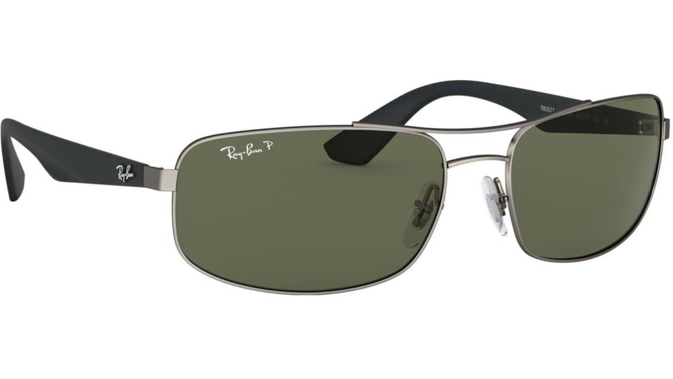 Ray-Ban RB3527 Sunglasses 029/9A-61 - Matte Gunmetal Frame, Polar Dark Green Lenses