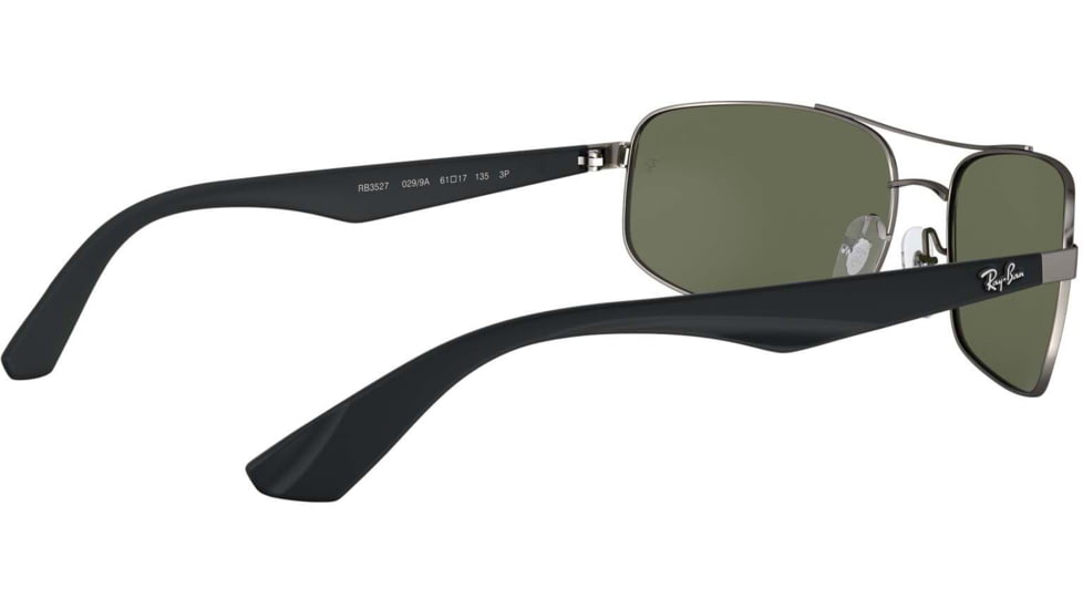 Ray-Ban RB3527 Sunglasses 029/9A-61 - Matte Gunmetal Frame, Polar Dark Green Lenses