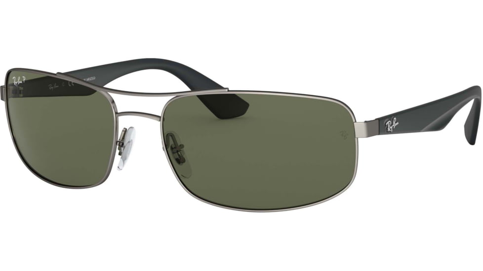 Ray-Ban RB3527 Sunglasses 029/9A-61 - Matte Gunmetal Frame, Polar Dark Green Lenses