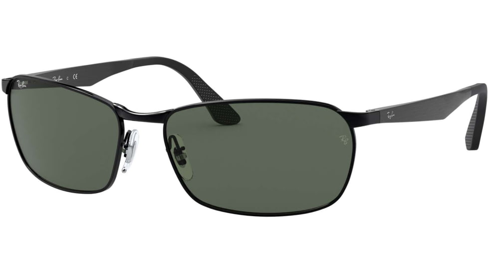 Ray-Ban RB3534 Sunglasses 002-59 - Black Frame, Green Lenses