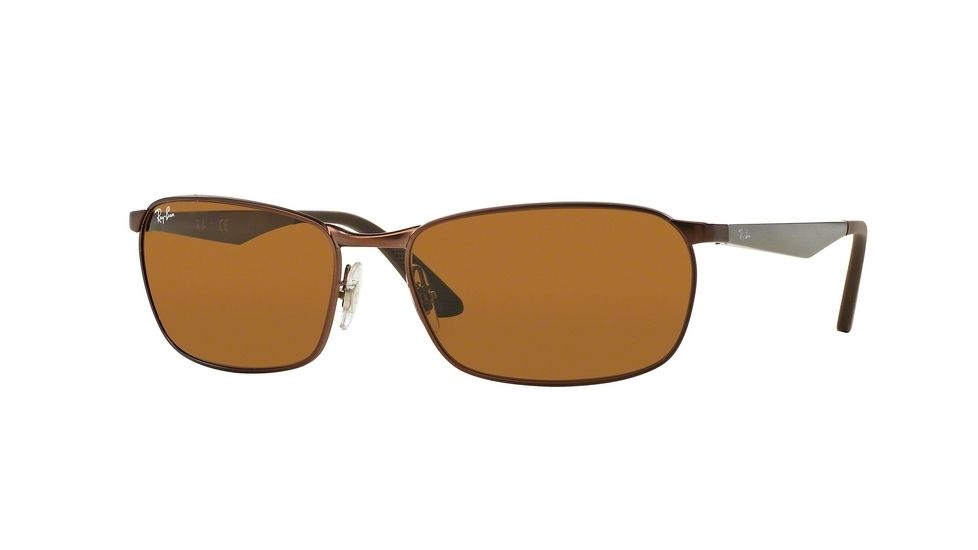 Ray-Ban RB3534 Sunglasses 012-59 - Matte Brown Frame, Brown Lenses