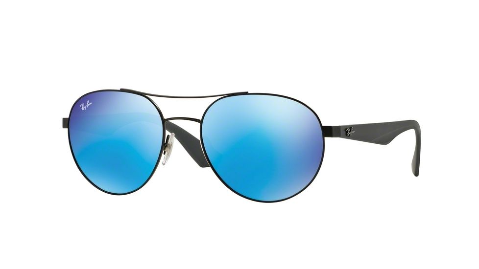 Ray-Ban RB3536 Progressive Prescription Sunglasses RB3536-006-55-55 - Lens Diameter 55 mm, Frame Color Matte Black
