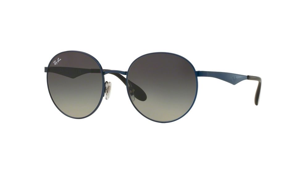 Ray-Ban RB3537 Sunglasses 185/11-51 - Shiny Blue Frame, Light Grey Grad Grey Lenses