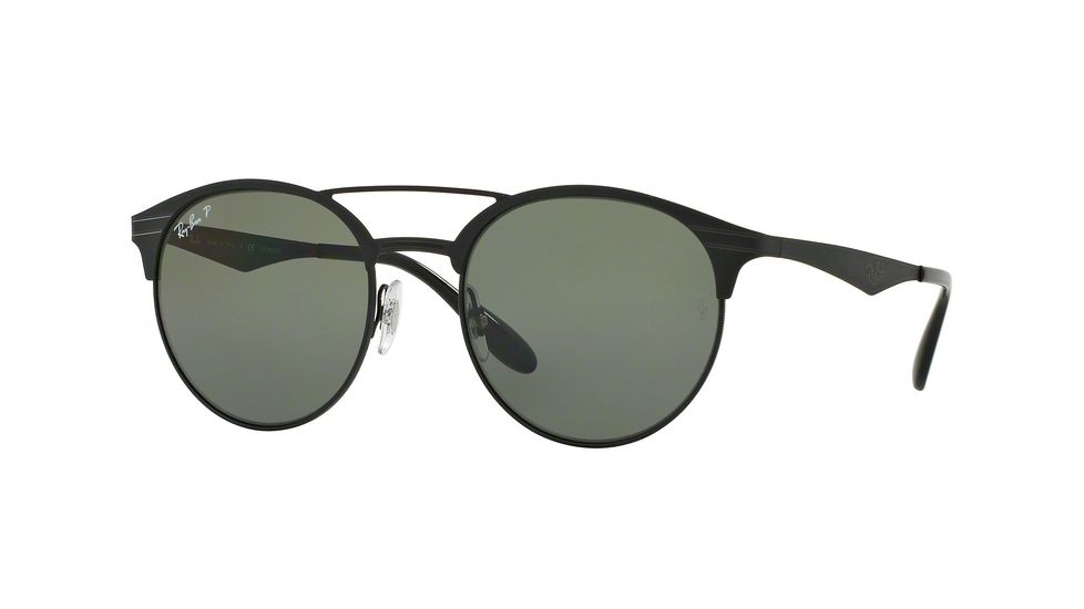 Ray-Ban RB3545 Single Vision Prescription Sunglasses RB3545-186-9A-54 - Lens Diameter 54 mm, Frame Color Shiny Black/top Matte Black