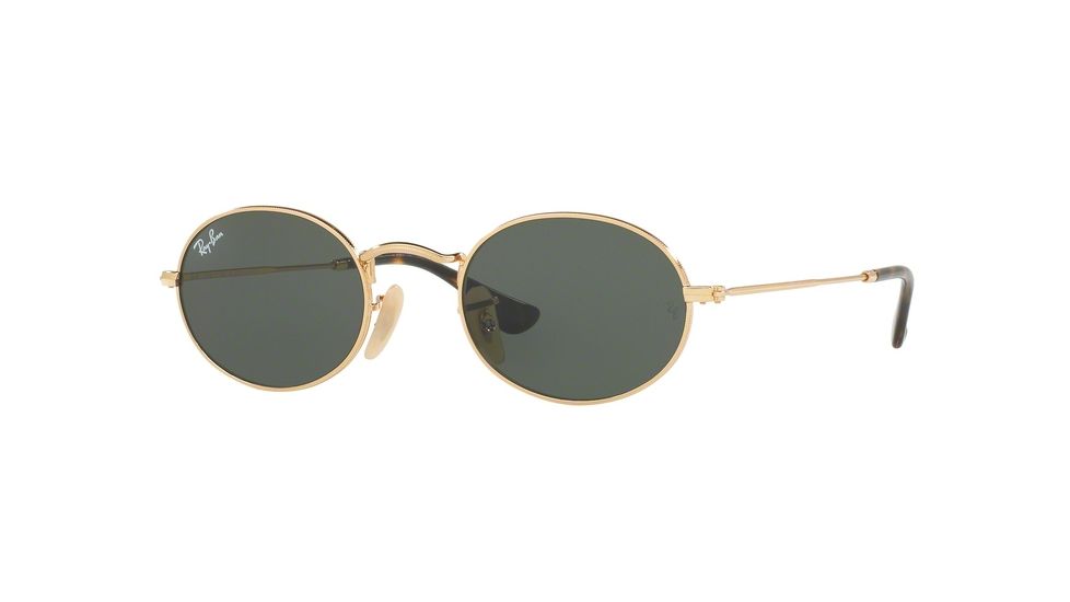 Ray-Ban RB3547N Single Vision Prescription Sunglasses, 54mm, Gold, RB3547N-001-54-SV