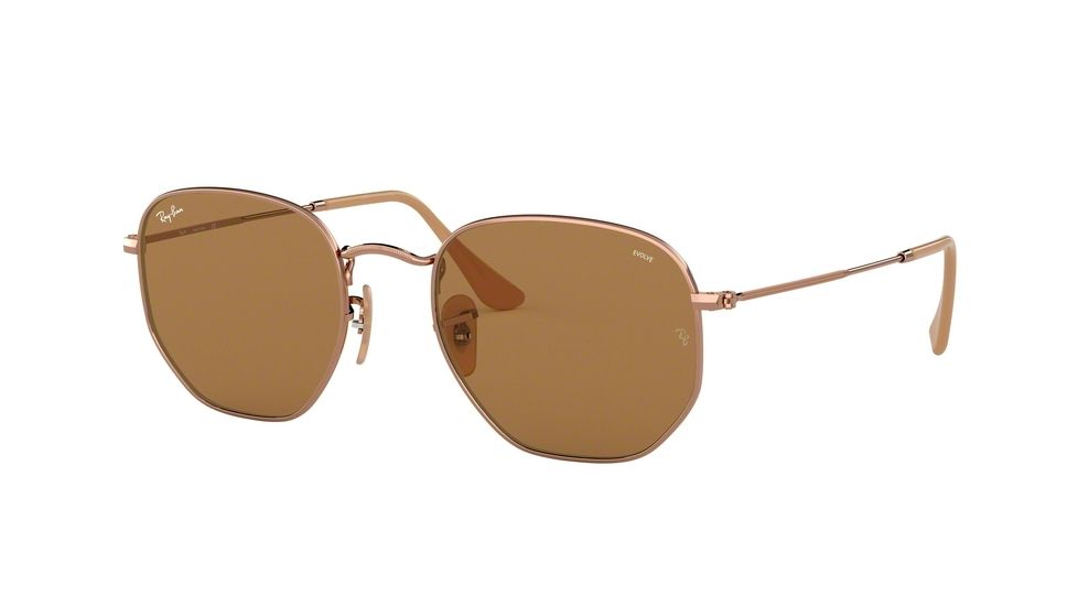 Ray-Ban RB3548N Bifocal Prescription Sunglasses, 51mm, Copper, RB3548N-91314I-51-BI