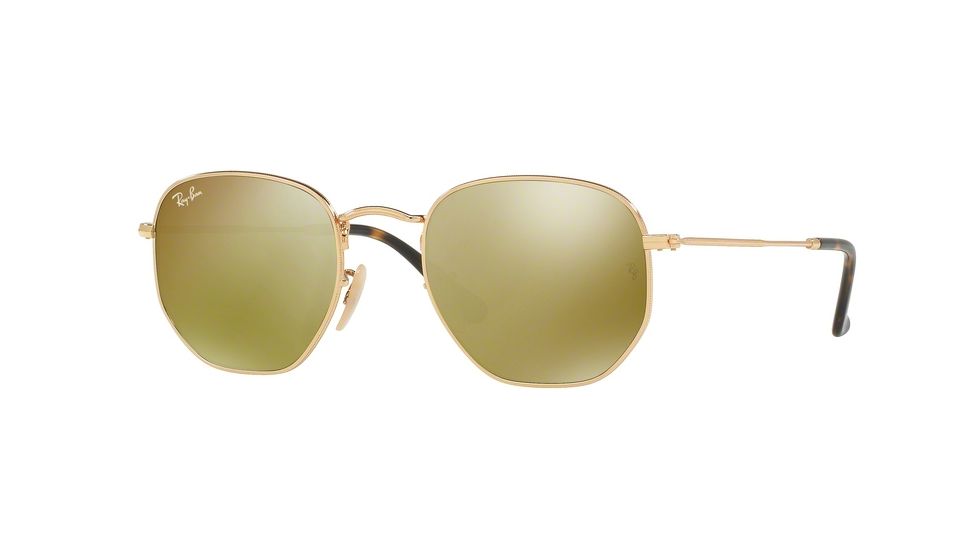 Ray-Ban RB3548NF Sunglasses 001/93-54 - Gold Frame, Gold Flash Lenses
