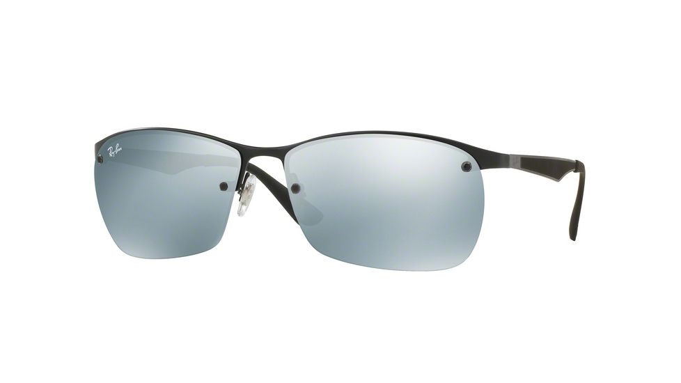 Ray-Ban RB3550 Sunglasses 006/30-64 - Matte Black Frame, Grey-Flash Lenses