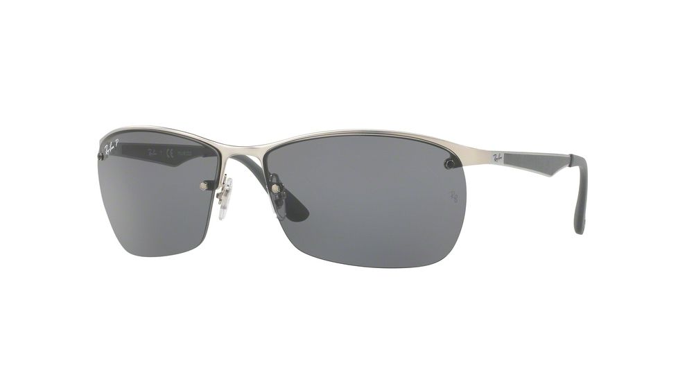 Ray-Ban RB3550 Sunglasses 019/81-64 - Matte Silver Frame, Polar Grey Lenses