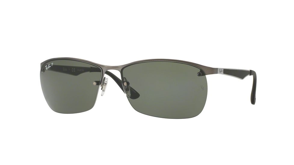 Ray-Ban RB3550 Sunglasses 029/9A-64 - Matte Gunmetal Frame, Polar Green Lenses