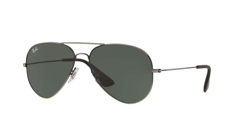 Ray-Ban RB3558 Single Vision Prescription Sunglasses, 58mm, Matte Black Antique, RB3558-913971-58-SV