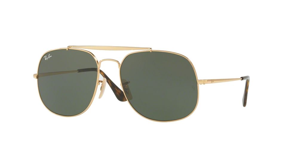 Ray-Ban THE GENERAL RB3561 Bifocal Prescription Sunglasses RB3561-001-57 - Lens Diameter 57 mm, Frame Color Gold