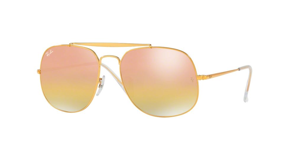 Ray-Ban THE GENERAL RB3561 Bifocal Prescription Sunglasses RB3561-9001I1-57 - Lens Diameter 57 mm, Frame Color Light Bronze