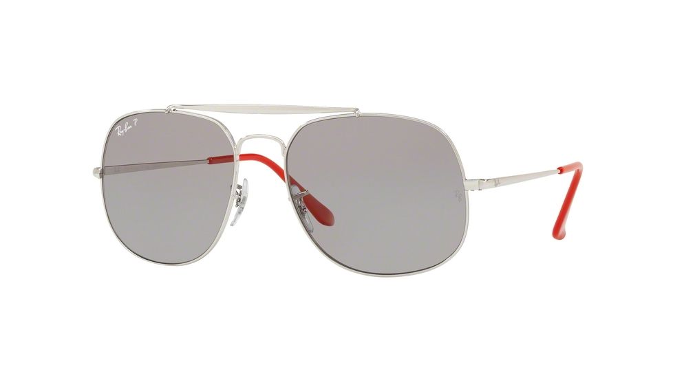 Ray-Ban THE GENERAL RB3561 Bifocal Prescription Sunglasses RB3561-9108P2-57 - Lens Diameter 57 mm, Frame Color Silver