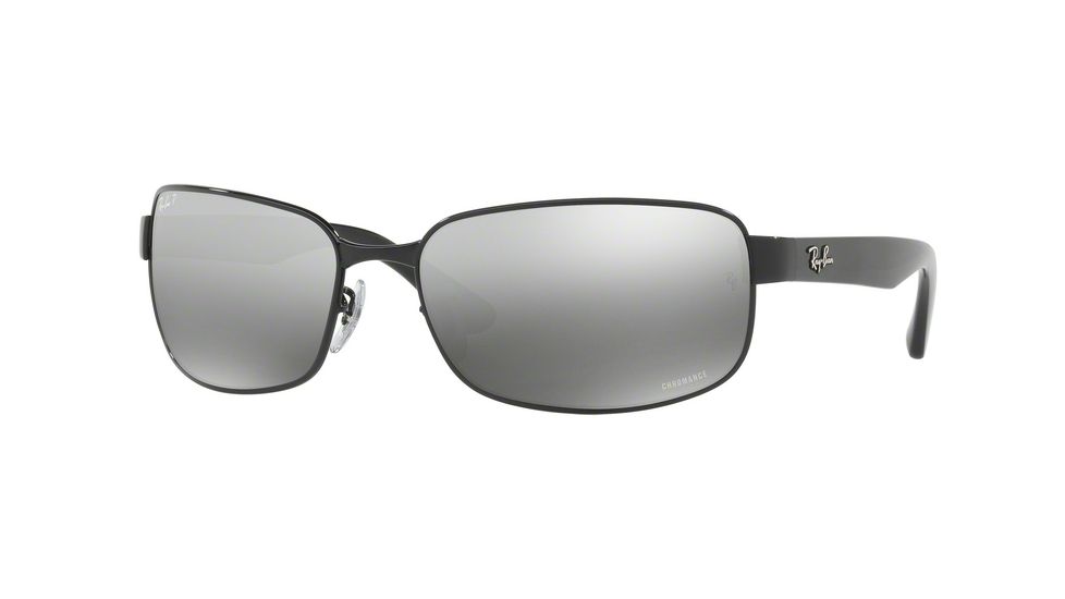 Ray-Ban RB3566CH Sunglasses 002/5J-65 - Shiny Black Frame, Grey Mir Grey Gradient Polar Lenses
