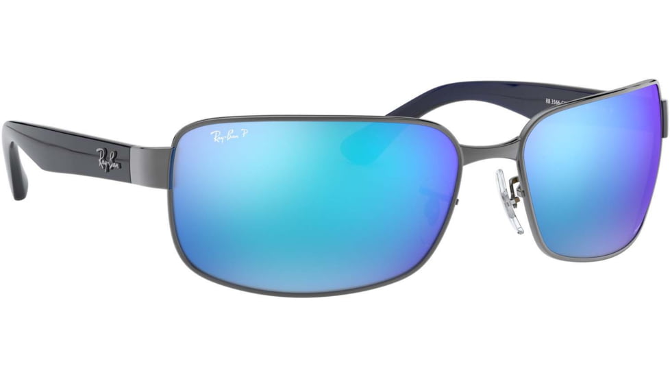 Ray-Ban RB3566CH Sunglasses 004/A1-65 - Gunmetal Frame, Green Mir Blue Polar Avi Lenses