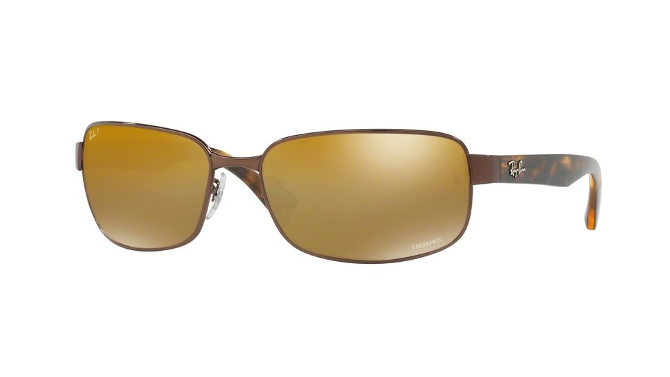 Ray-Ban RB3566CH Sunglasses 014/A3-65 - Brown Frame, Brown Mir Gold Gradient Polar Lenses