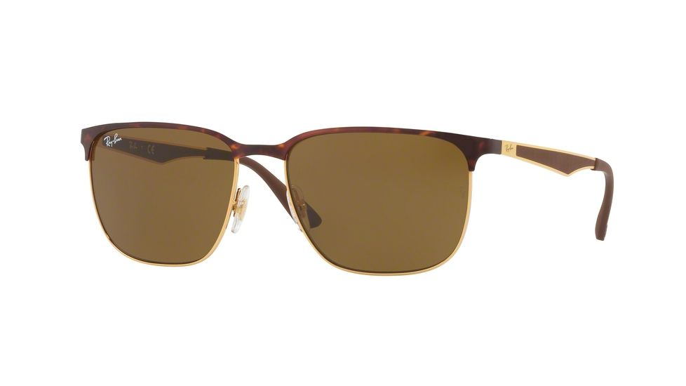 Ray-Ban RB3569 Bifocal Prescription Sunglasses RB3569-900873-59 - Lens Diameter 59 mm, Frame Color Gold Top Shiny Havana
