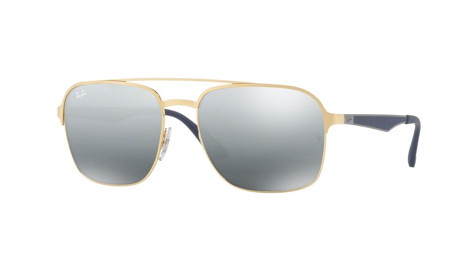 Ray-Ban RB3570 Single Vision Prescription Sunglasses RB3570-001-88-58 - Lens Diameter 58 mm, Frame Color Gold