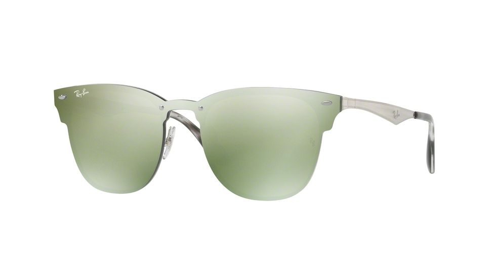 Ray-Ban RB3576N Sunglasses 042/30-47 - Brusched Silver Frame, Dark Green Mirror Silver Lenses