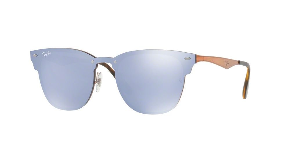 Ray-Ban RB3576N Sunglasses 90391U-41 - Brusched Copper Frame, Dark Violet Mirror Silver Lenses